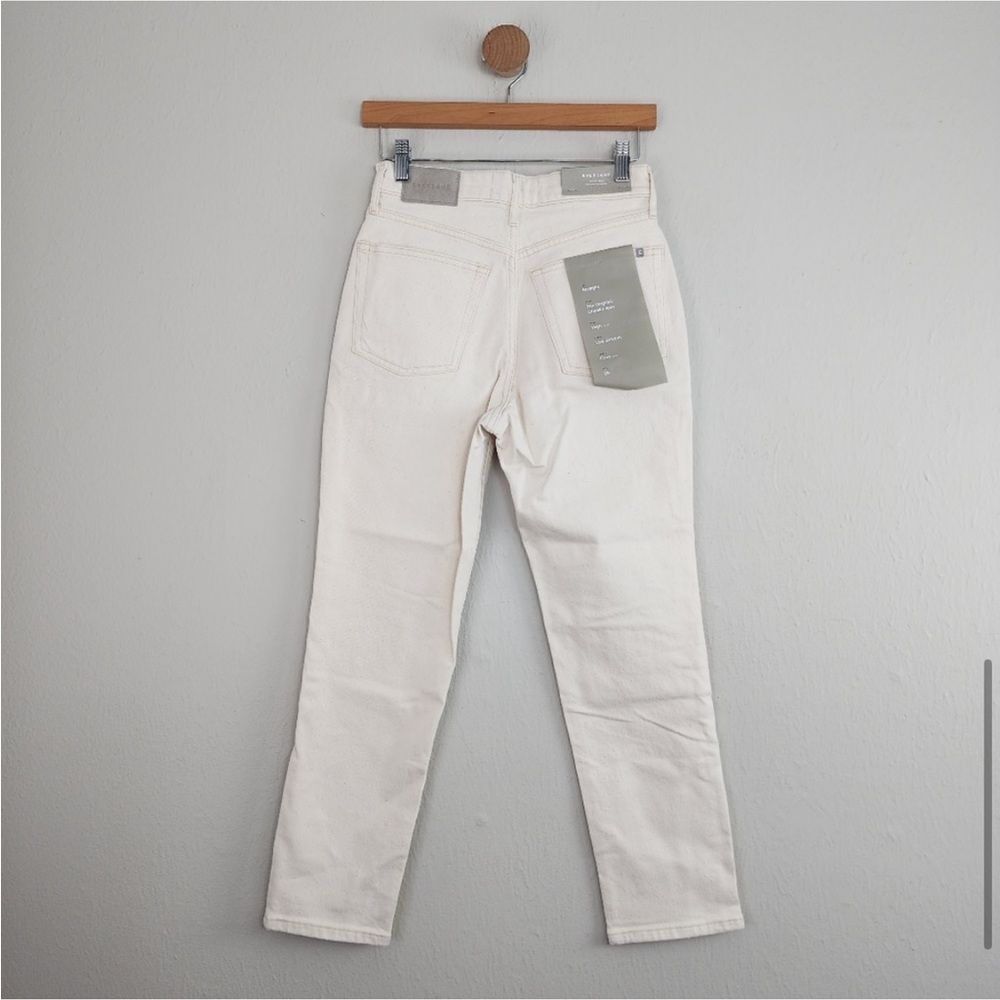 NWT Everlane The Original Cheeky Crop Jeans in Ecru size 26